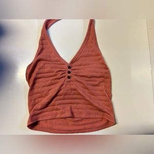 ❤️Hollister Halter Top with Built in Bra, Coral, Size S